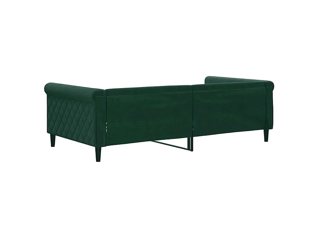 Lit de repos sans matelas vert foncé 100x200 cm velours