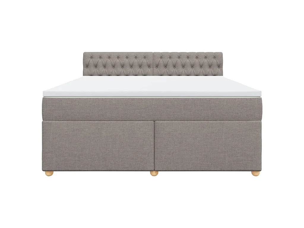 Boxspringbett mit Matratze Taupe 180x200 cm Stoff