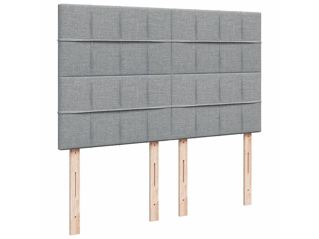 Boxspring met matras stof lichtgrijs 160x200 cm