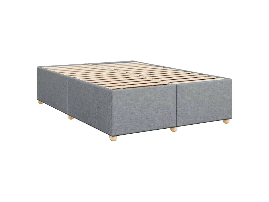 Boxspring met matras stof lichtgrijs 160x200 cm