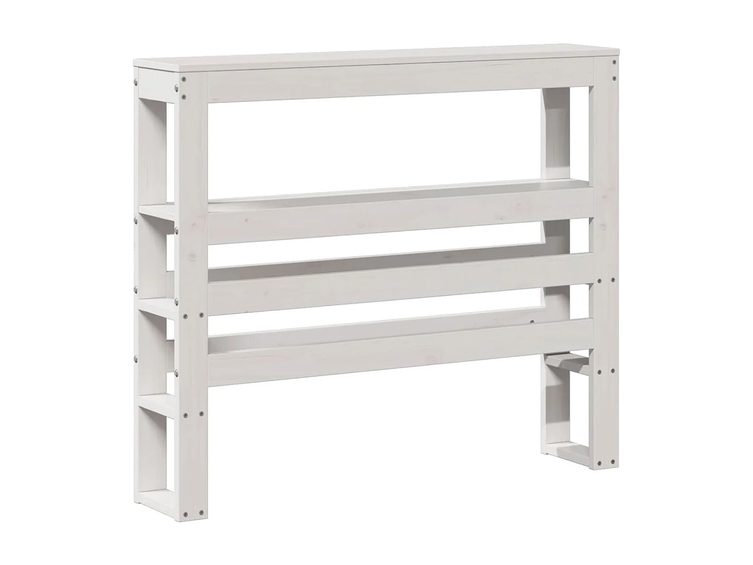 Bedframe zonder matras massief grenenhout wit 90x200 cm