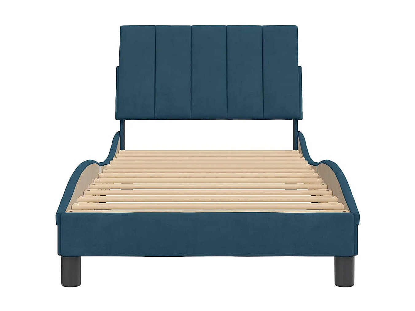 Giroletto senza Materasso Hanko Blu 90x200 cm in Velluto