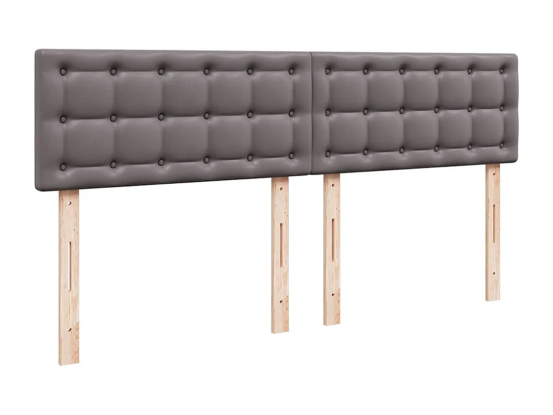 Cadre de lit ottoman avec matelas gris 160x200 cm similicuir