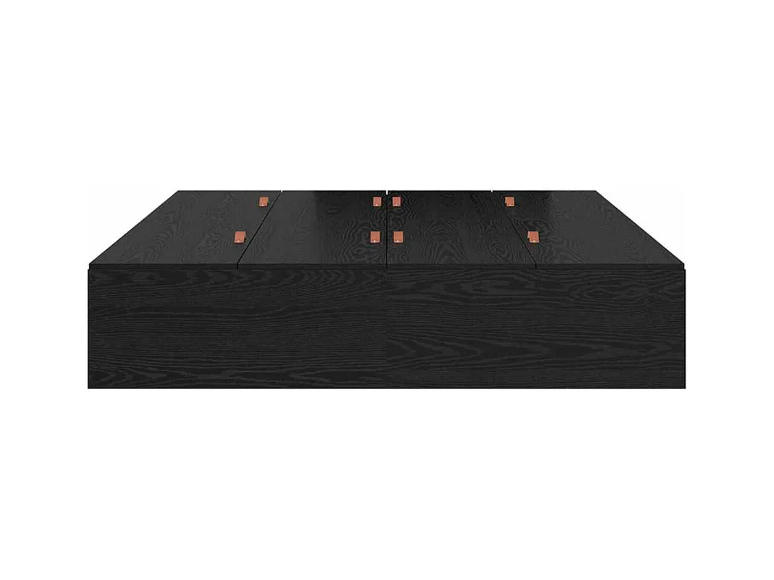 Cadre de lit Chêne noir 140 x 190 cm Bois d'ingénierie