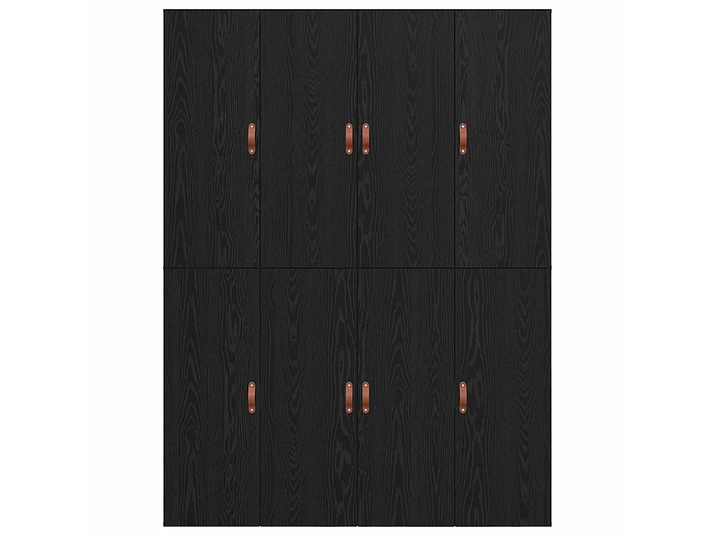 Cadre de lit avec rangement Chêne noir 140 x 190 cm