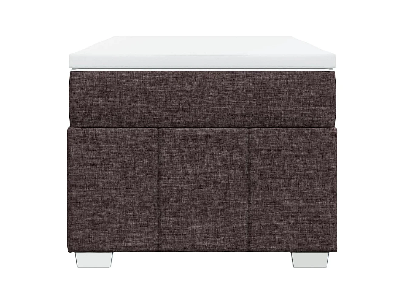 Giroletto a Molle con Materasso Marrone Scuro 90x190cm Tessuto