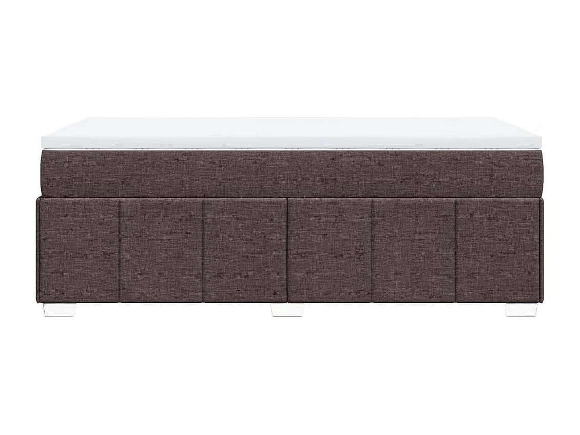 Giroletto a Molle con Materasso Marrone Scuro 90x190cm Tessuto