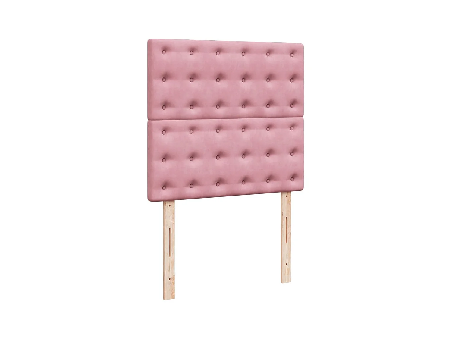 Boxspringbett mit Matratze Rosa 90x200 cm Samt