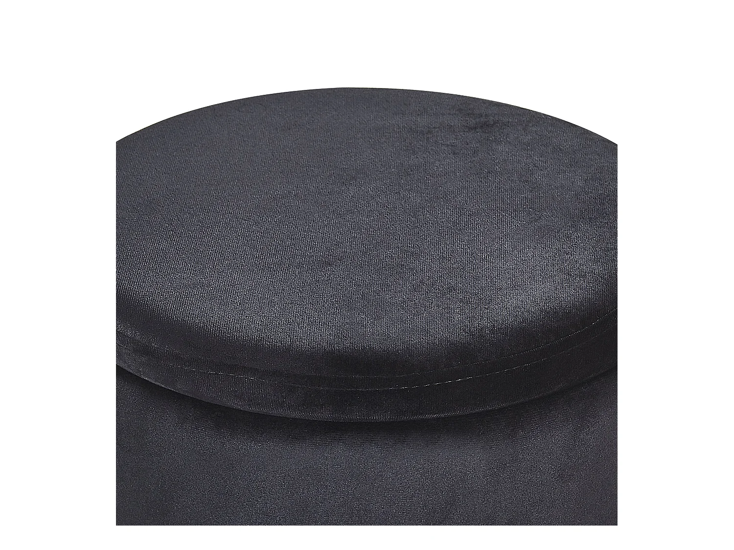 Set van 2 opbergpoefs DORIS Fluweel Zwart 35/30 cm 35/30 cm 44/36 cm