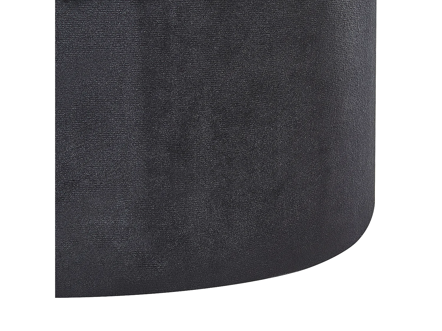 Lot de 2 poufs avec rangement DORIS Velours Noir 35/30 cm 35/30 cm 44/36 cm