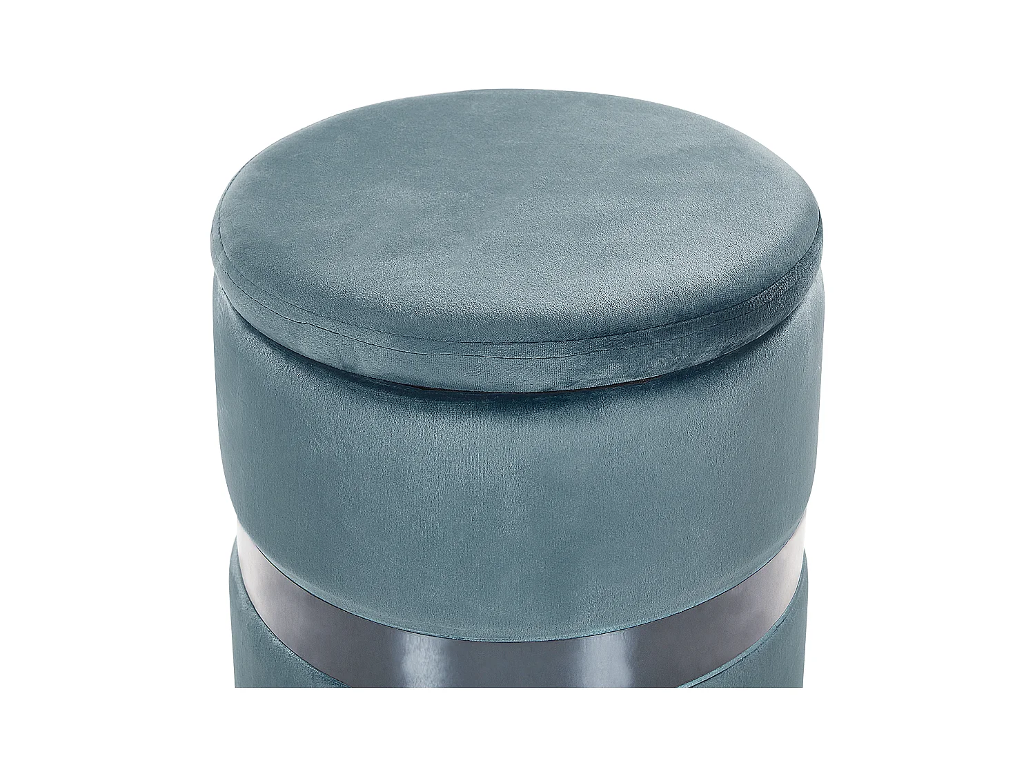 Set van 2 opbergpoefs DORIS Fluweel Blauw 35/30 cm 35/30 cm 44/36 cm