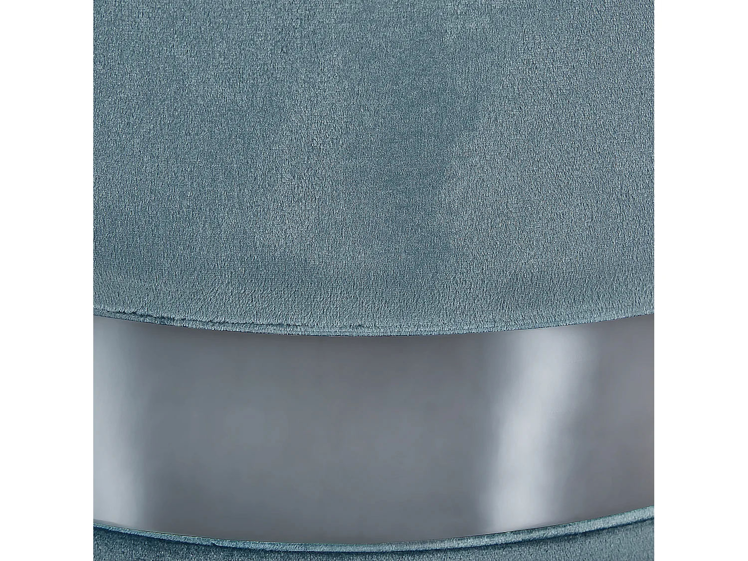 Lot de 2 poufs avec rangement DORIS Velours Bleu