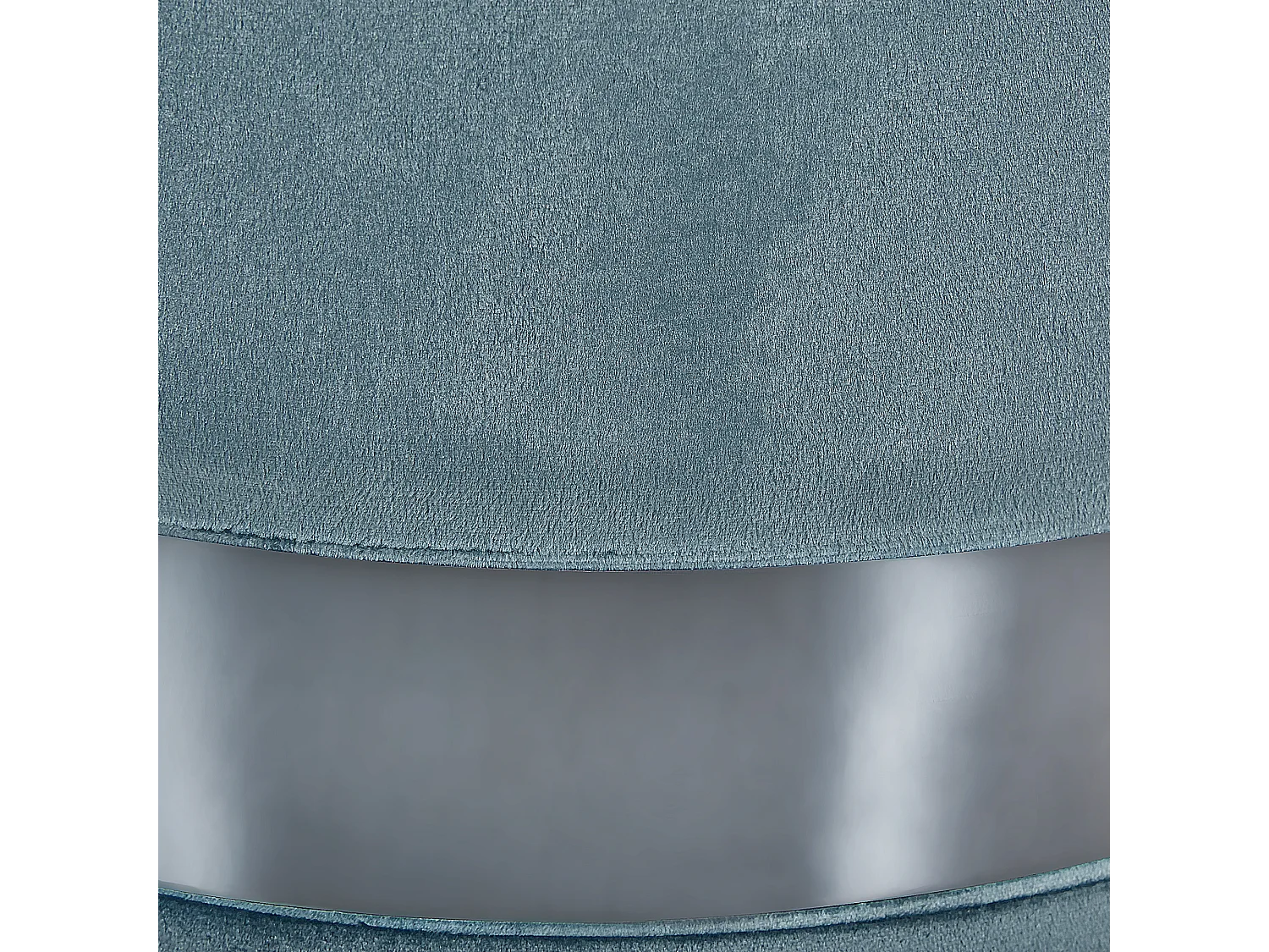 Conjunto de 2 pufs con almacenaje DORIS Terciopelo Azul 35/30 cm 35/30 cm 44/36 cm