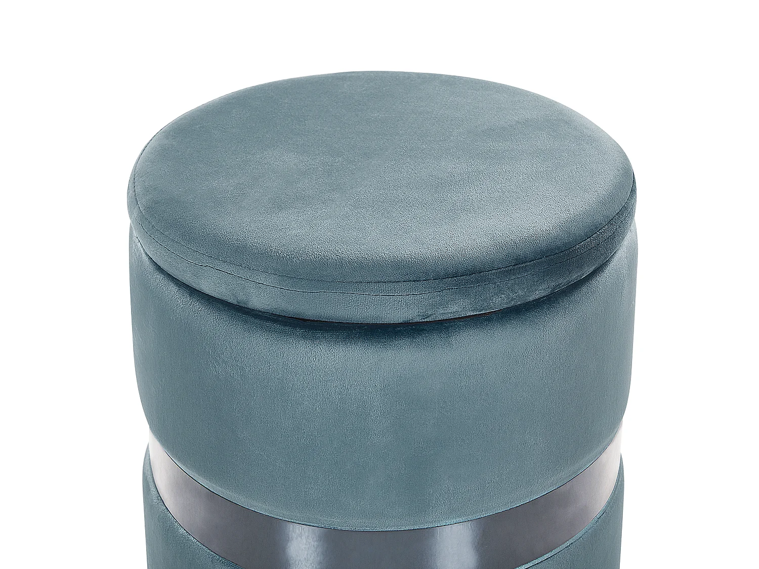 Set van 2 opbergpoefs DORIS Fluweel Blauw 35/30 cm 35/30 cm 44/36 cm