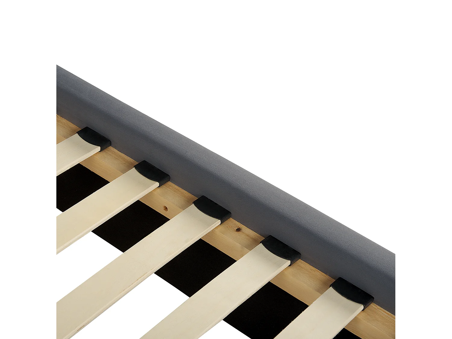 Lit avec sommier Velours AYETTE 160 x 200 cm Gris