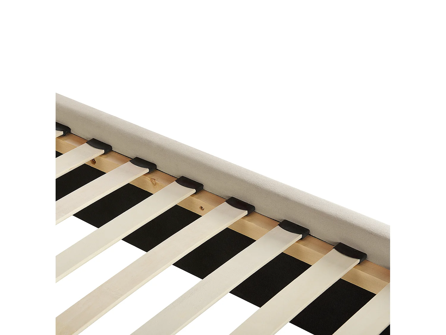 Lit avec sommier Velours AYETTE 160 x 200 cm Beige