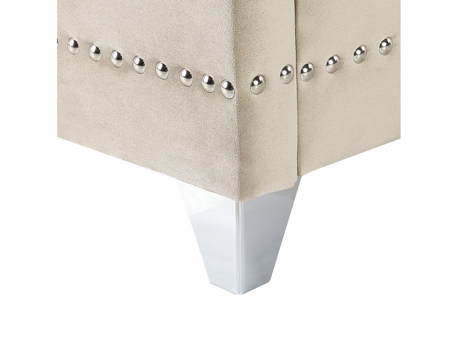 Lit avec sommier Velours AYETTE 160 x 200 cm Beige