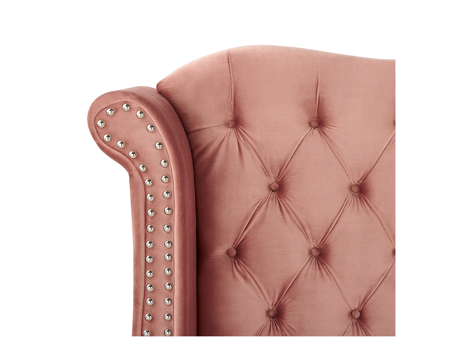 Cama Terciopelo AYETTE 140 x 200 cm Rosa