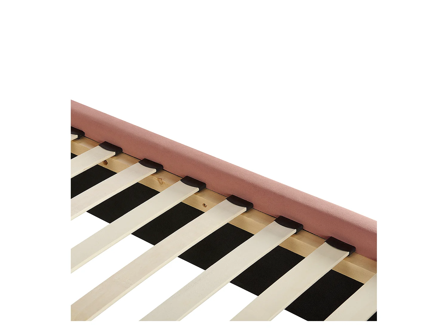 Lit avec sommier Velours AYETTE 140 x 200 cm Rose