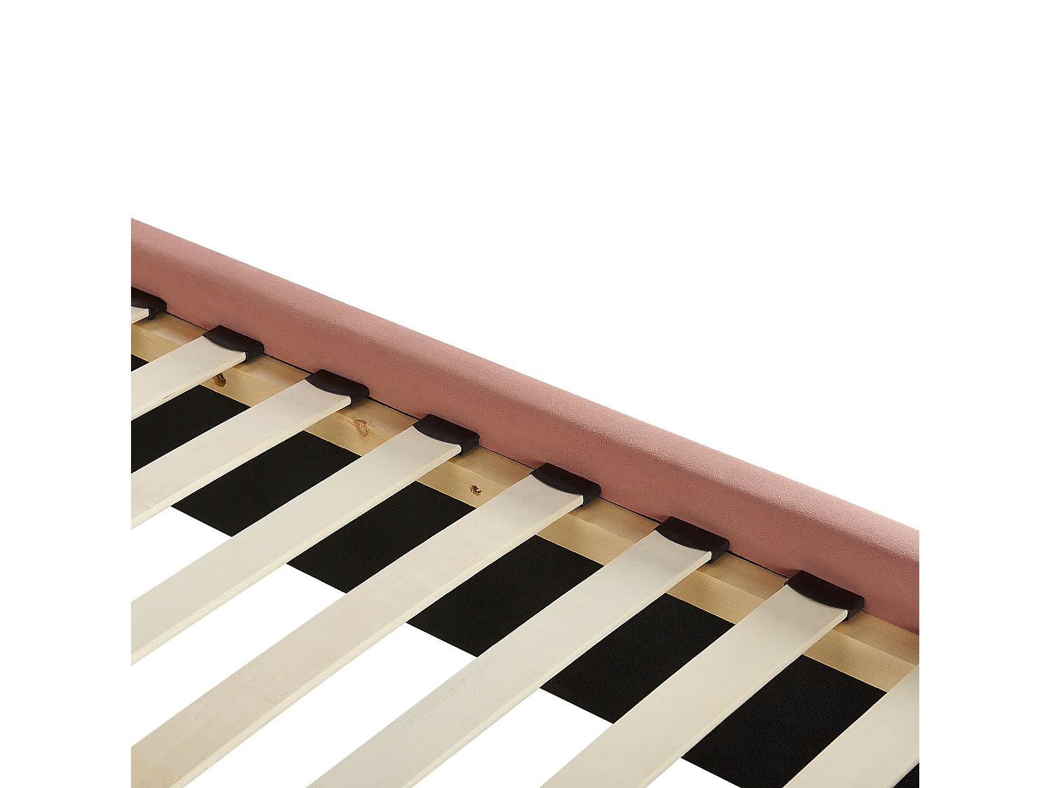 Lit avec sommier Velours AYETTE 140 x 200 cm Rose