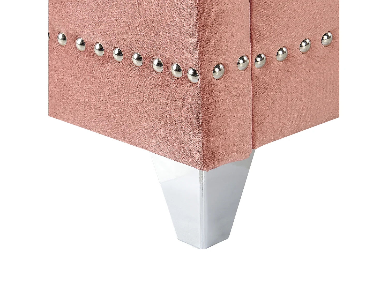 Lit avec sommier Velours AYETTE 140 x 200 cm Rose