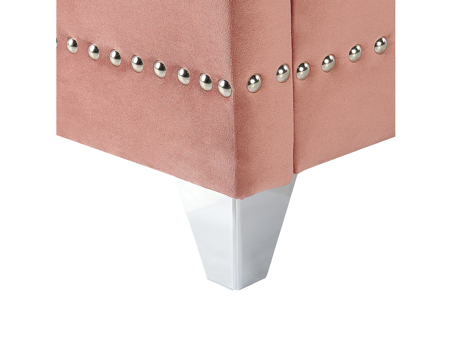 Letto Velluto AYETTE 140 x 200 cm Rosa