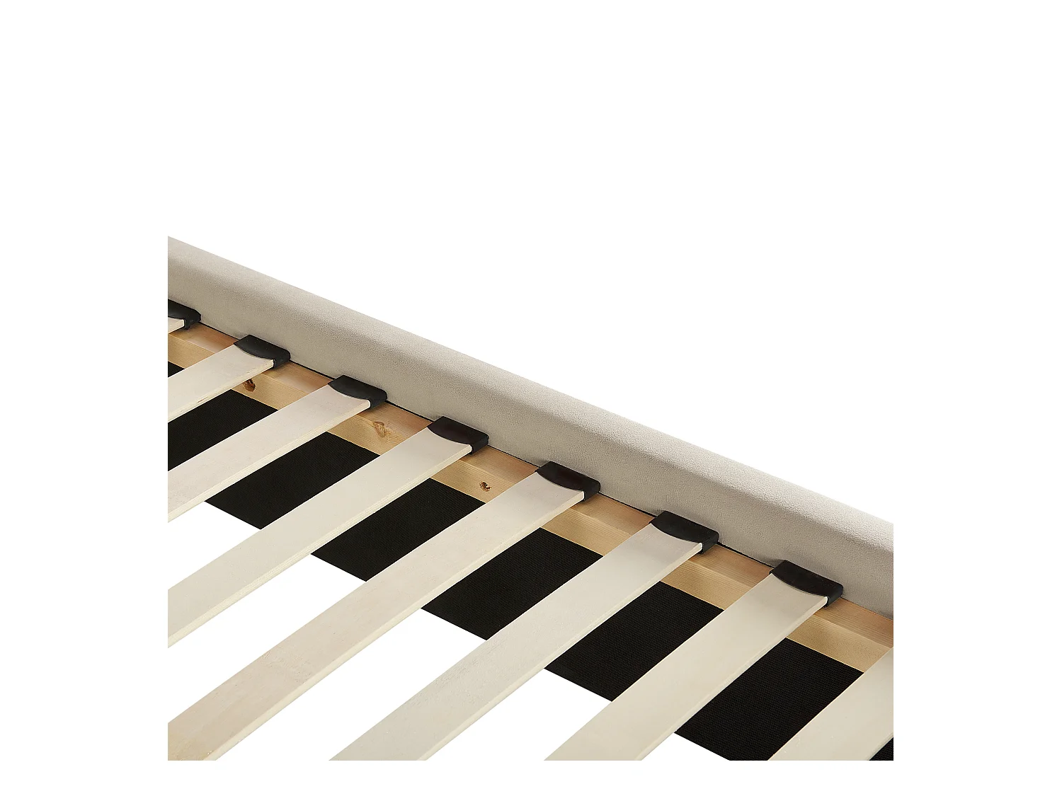 Lit avec sommier Velours AYETTE 140 x 200 cm Beige