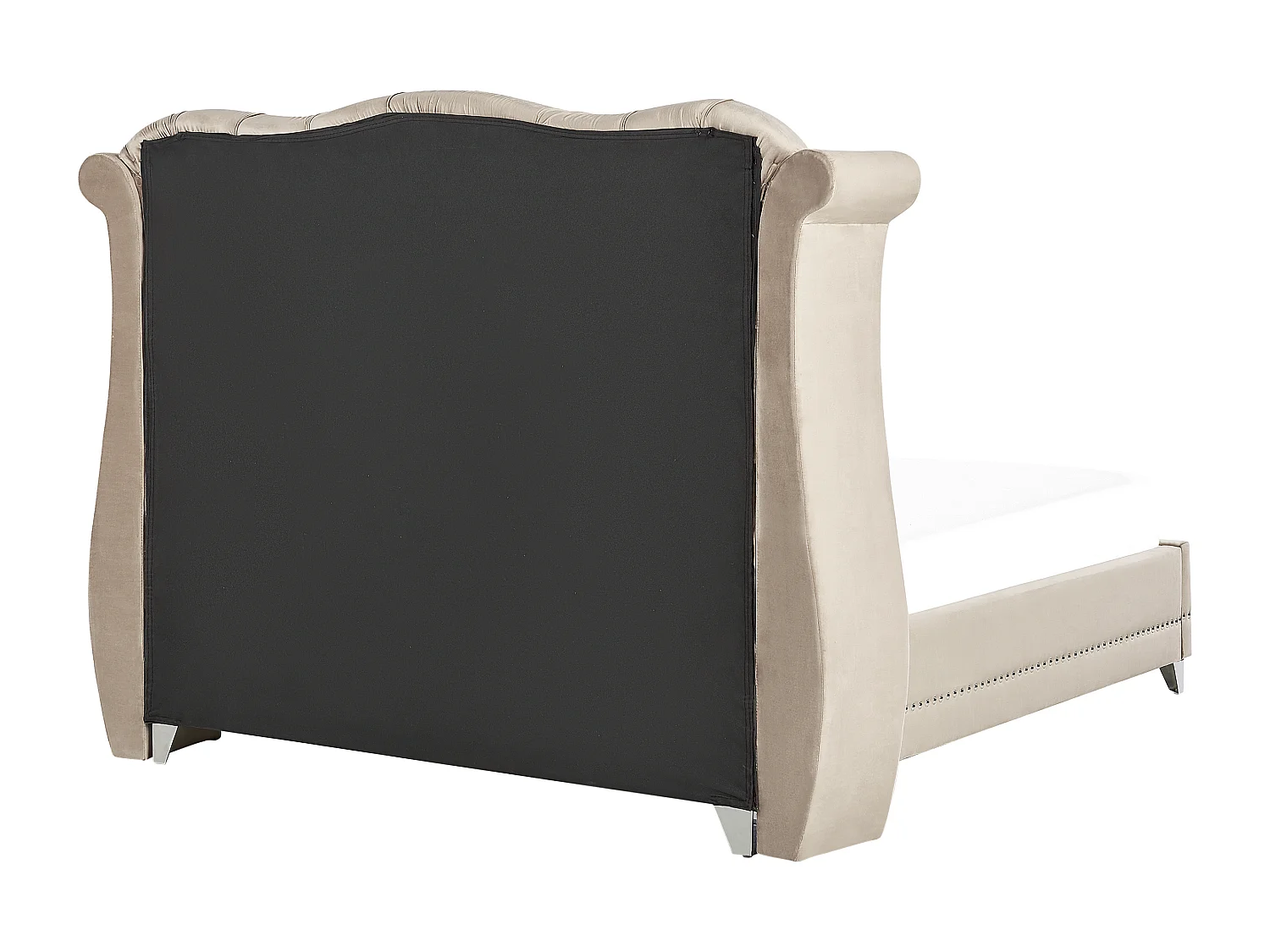 Bed Fluweel AYETTE 140 x 200 cm Beige