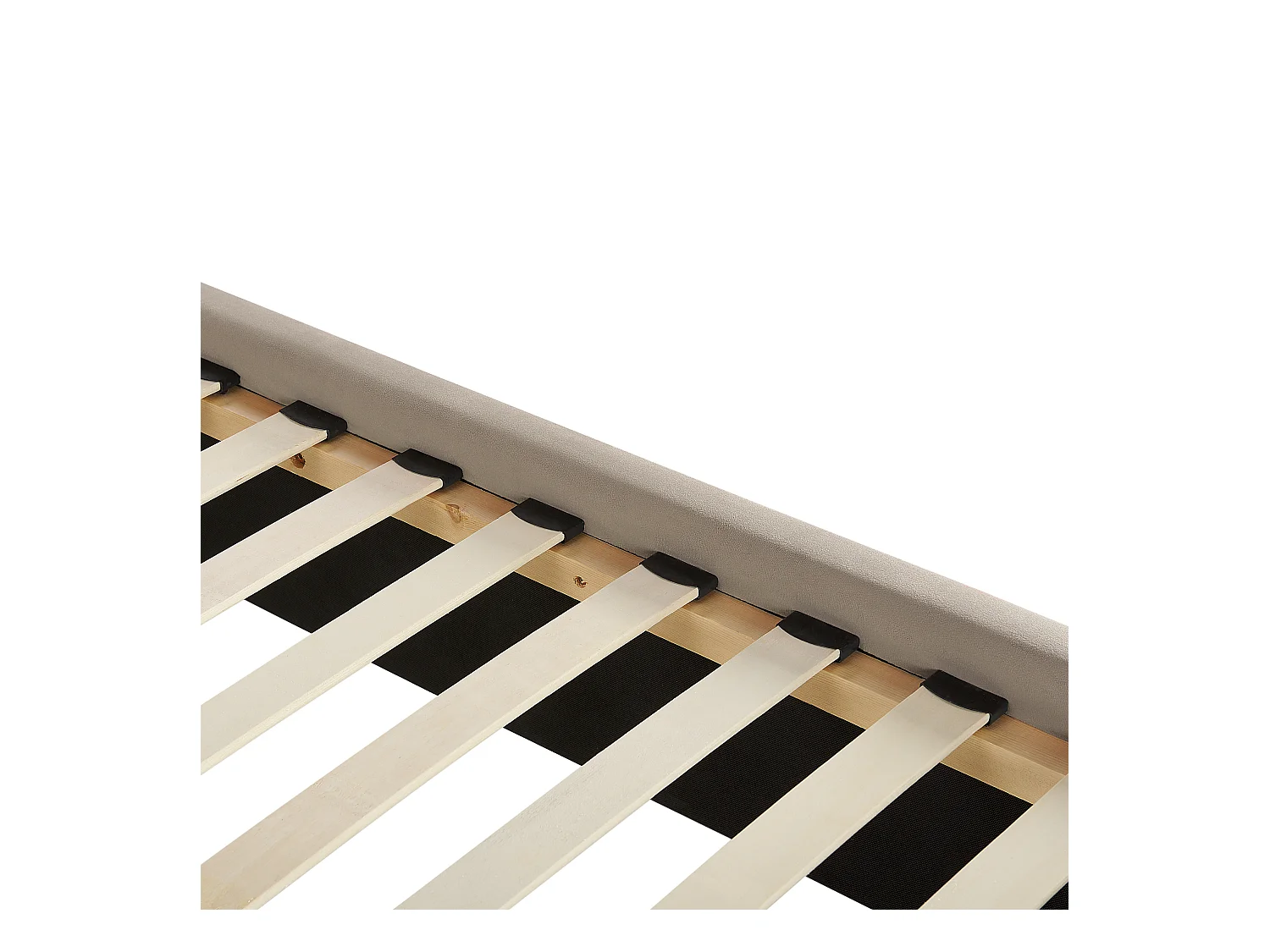 Lit avec sommier Velours AYETTE 160 x 200 cm Taupe