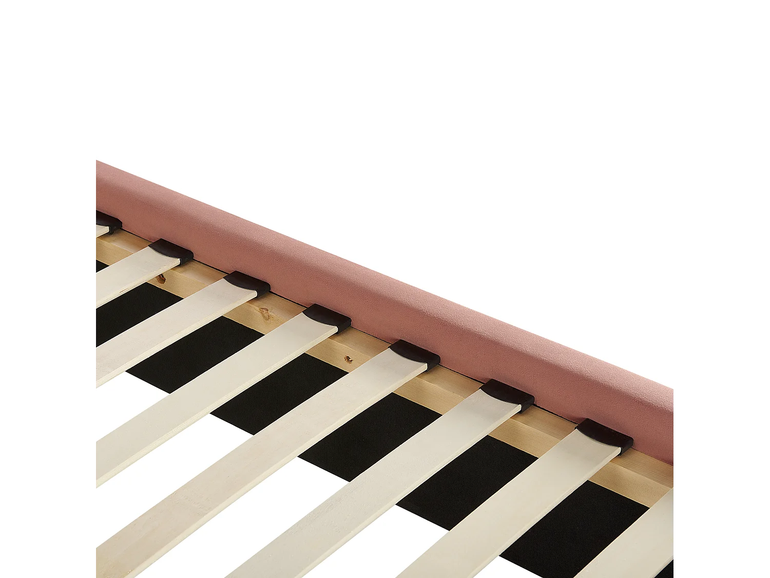 Lit avec sommier Velours AYETTE 160 x 200 cm Rose