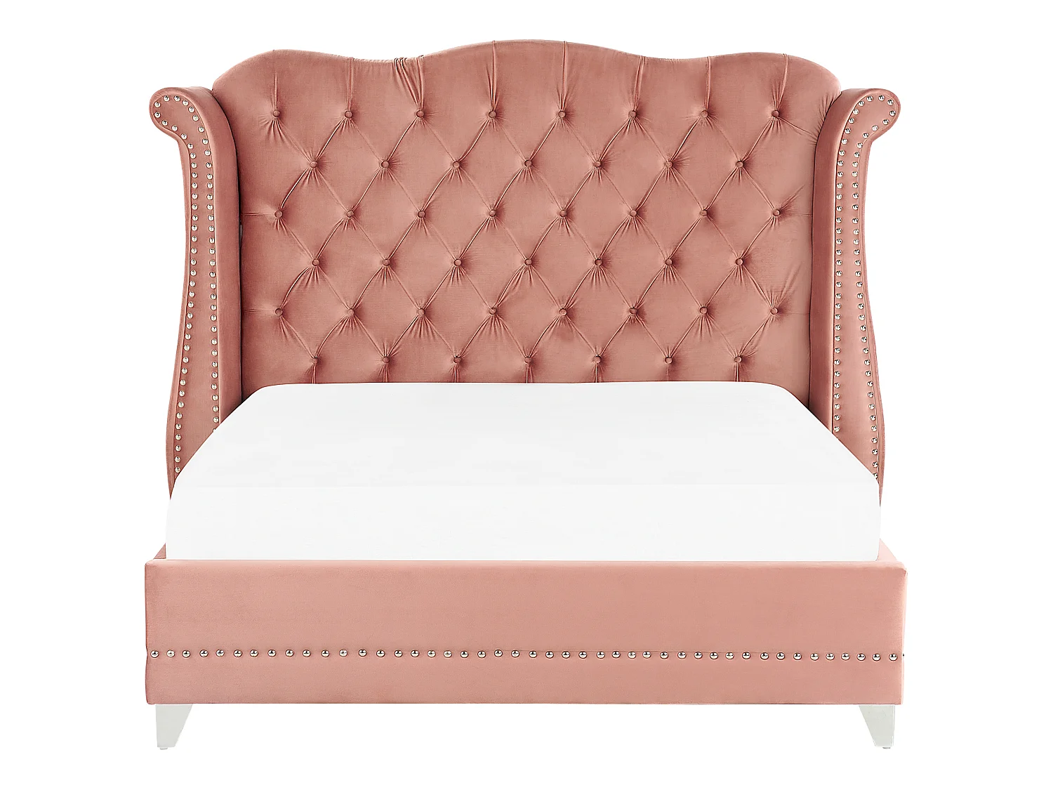 Bed Velvet AYETTE 160 x 200 cm (EU King Size) Pink