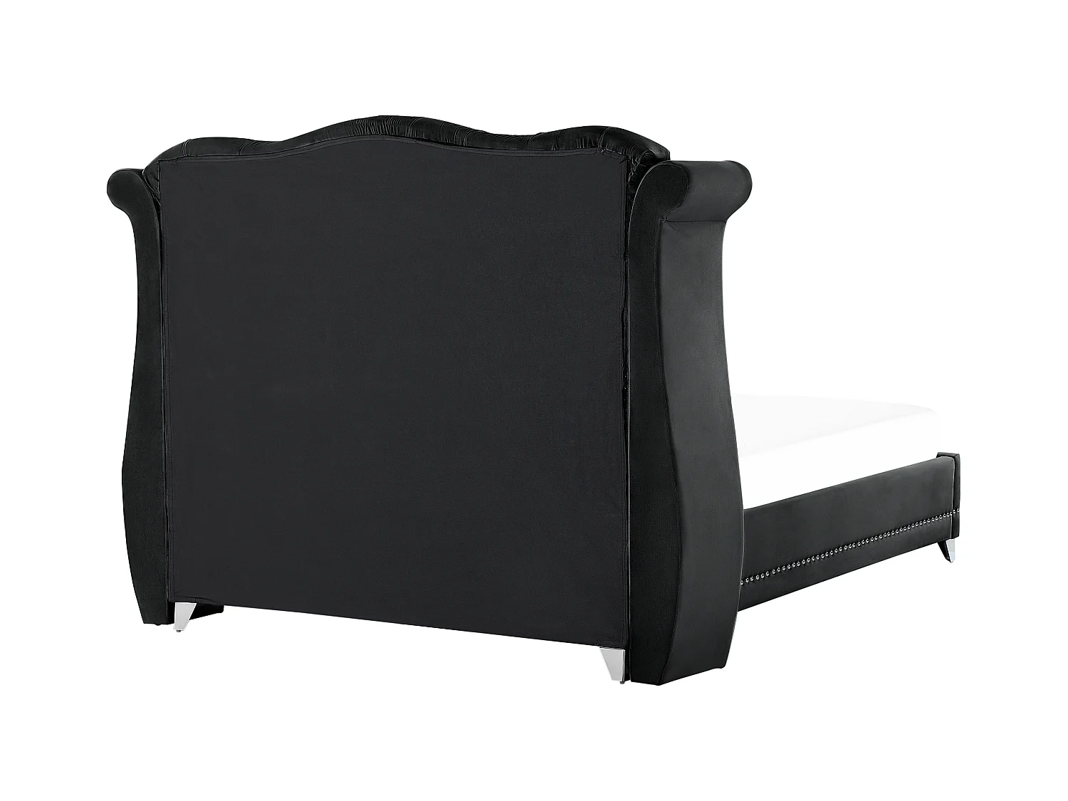 Bed Fluweel AYETTE 180 x 200 cm Zwart