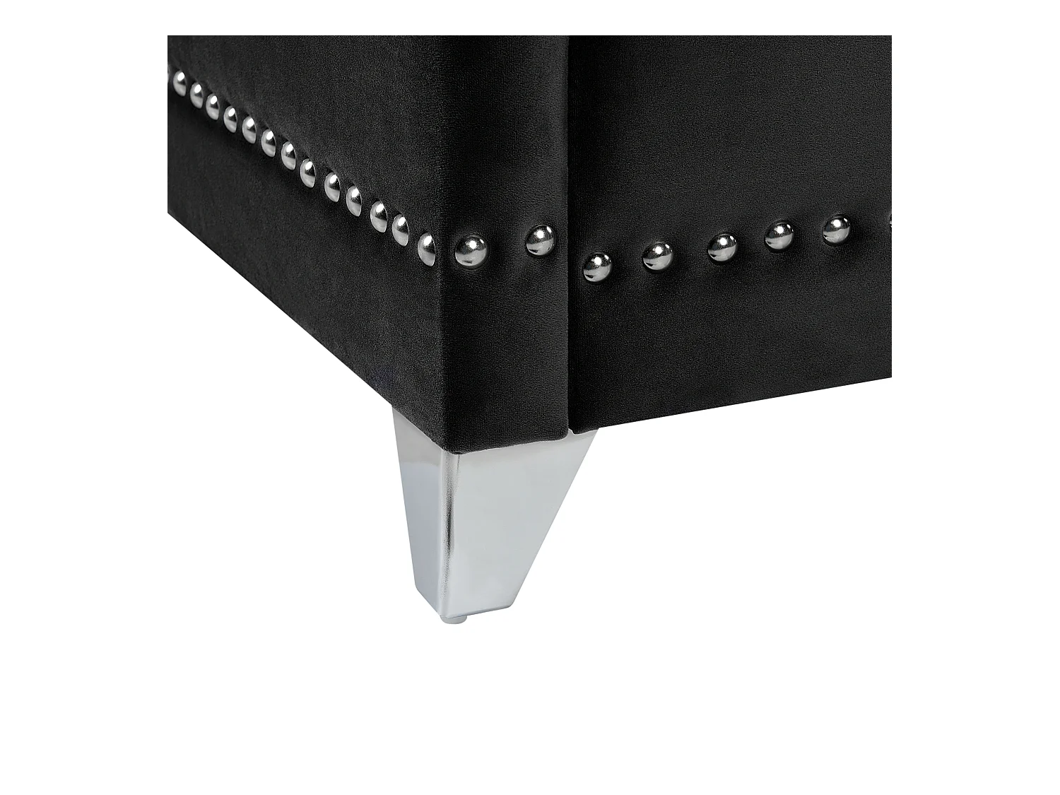 Bed Fluweel AYETTE 180 x 200 cm Zwart