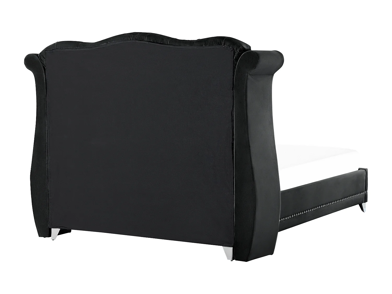Letto Velluto AYETTE 180 x 200 cm Nero