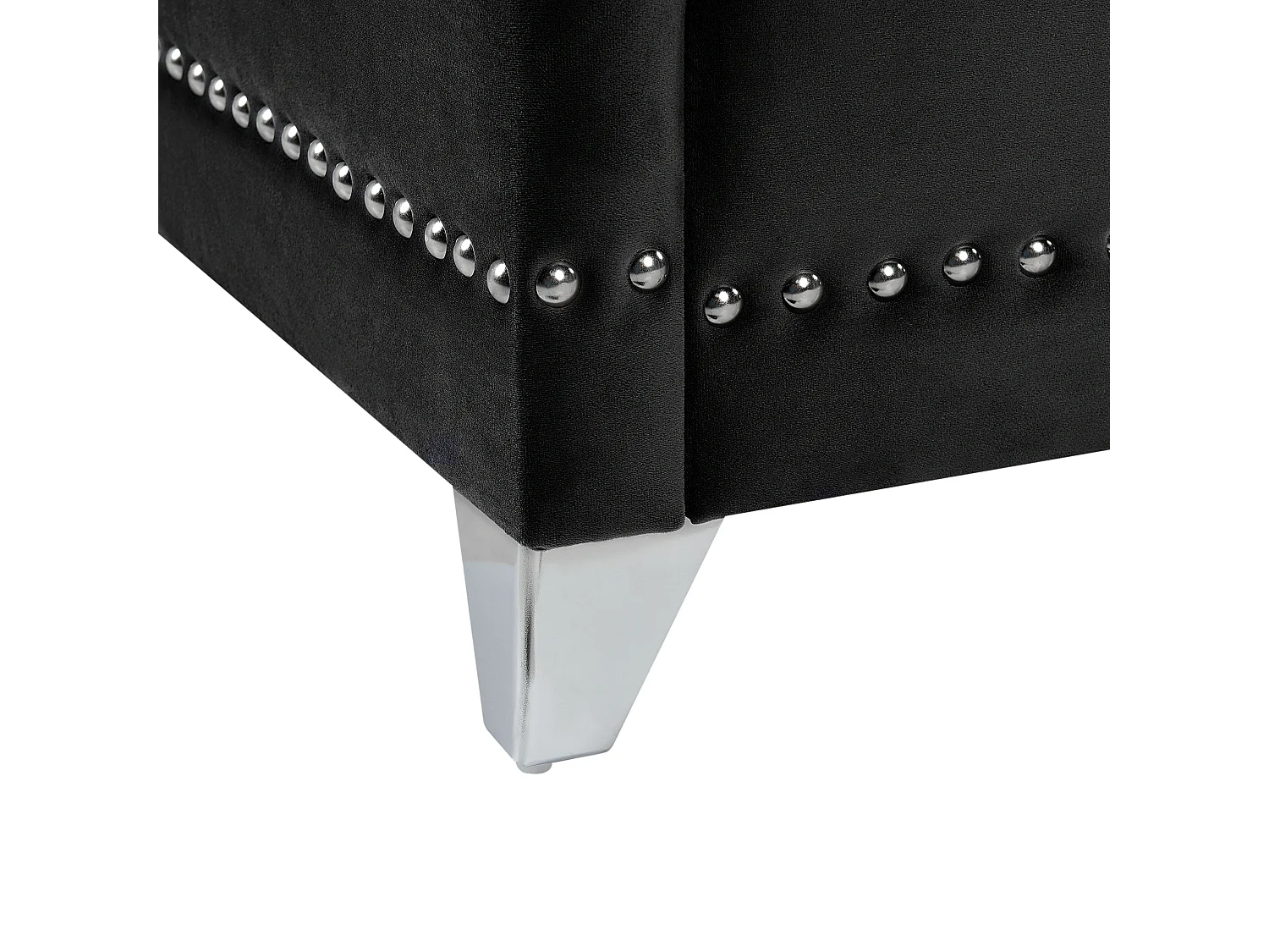 Letto Velluto AYETTE 180 x 200 cm Nero