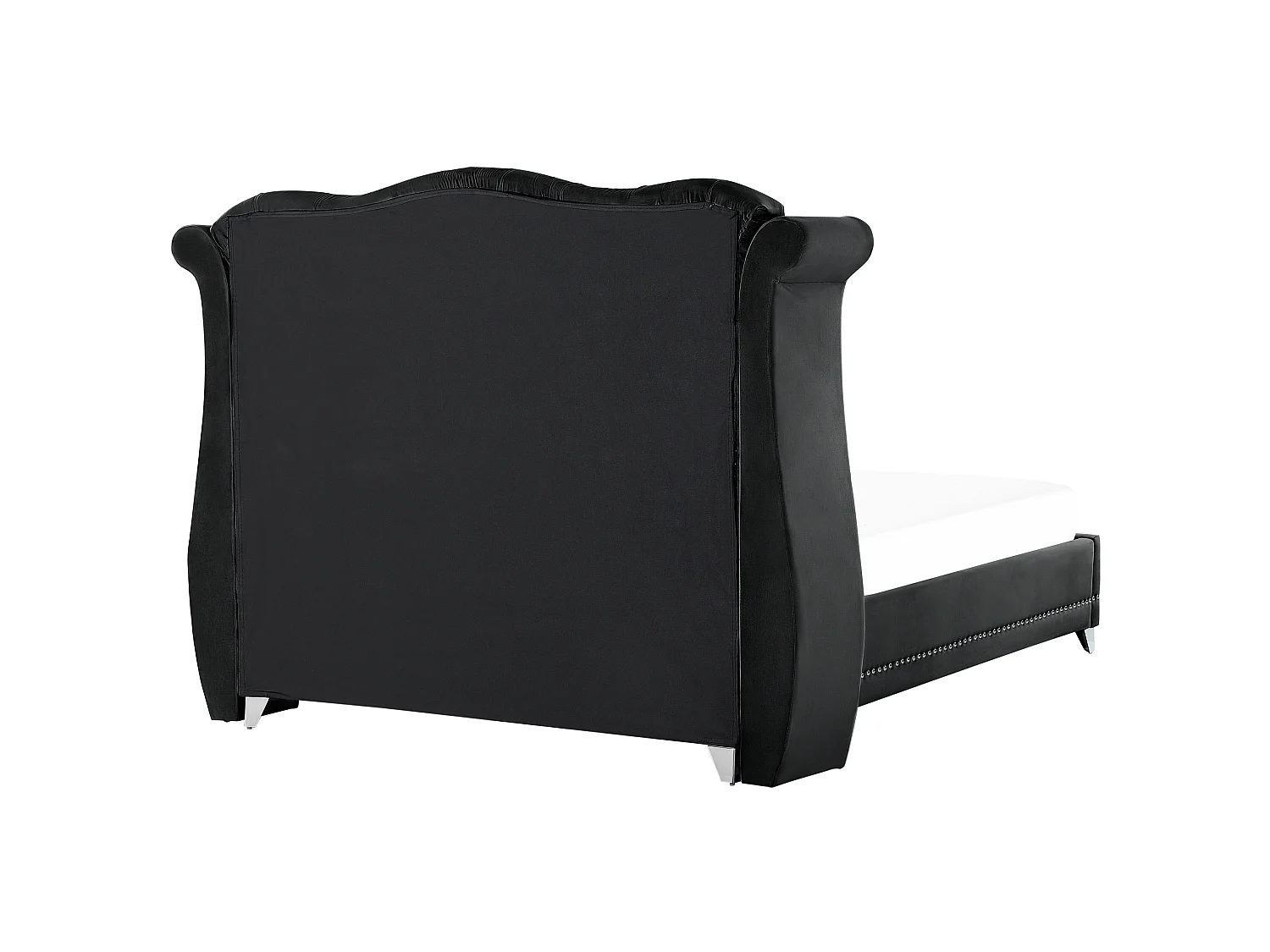 Bed Fluweel AYETTE 180 x 200 cm Zwart