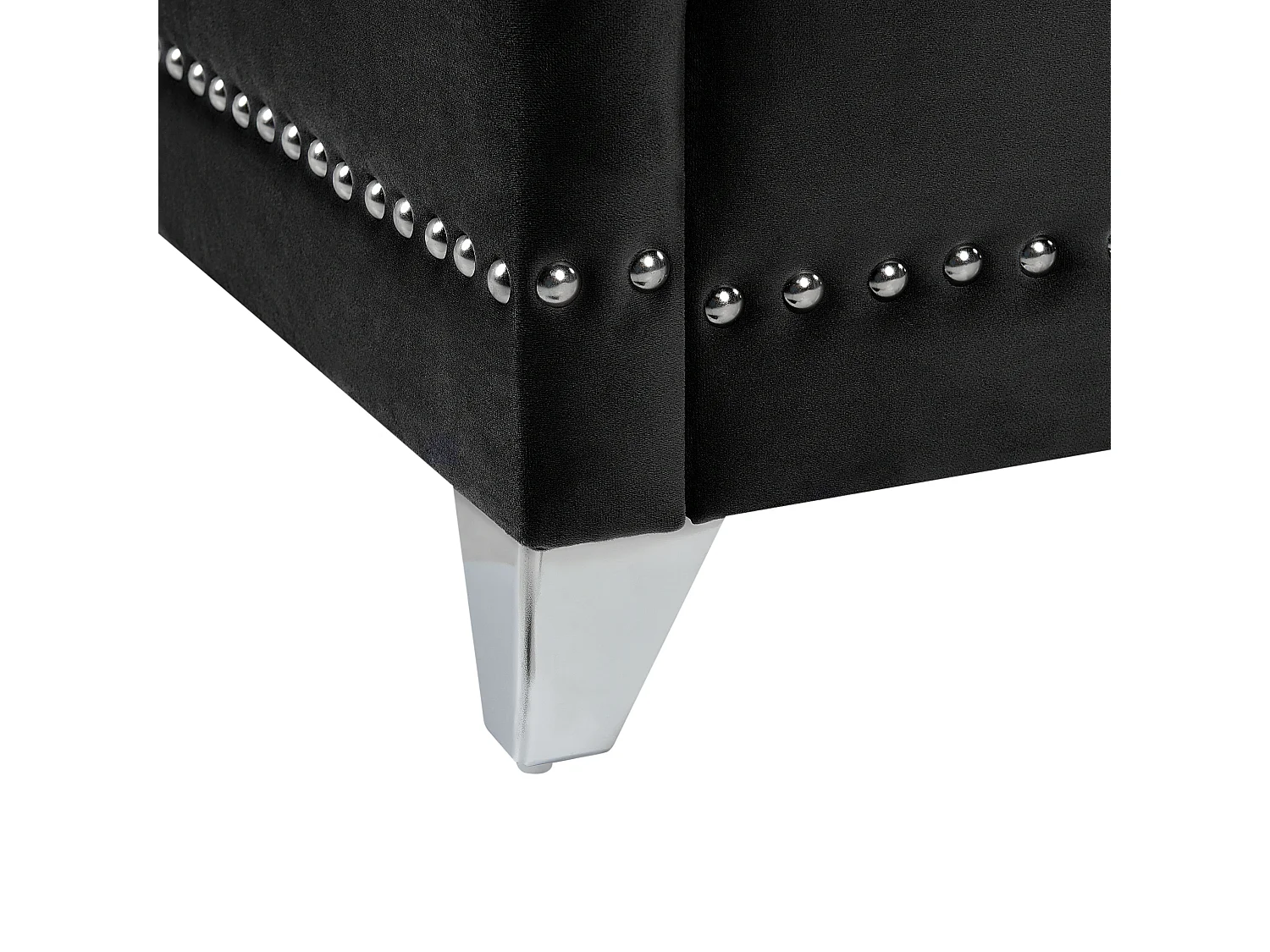 Bett mit Lattenrost Samtstoff AYETTE 180 x 200 cm Schwarz