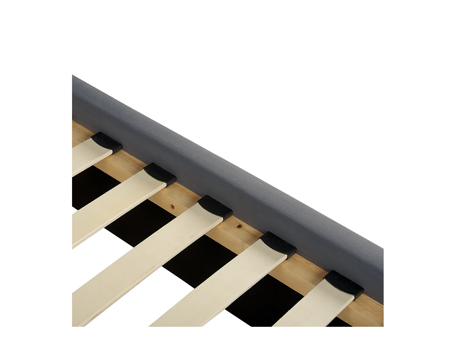 Lit avec sommier Velours AYETTE 180 x 200 cm Gris