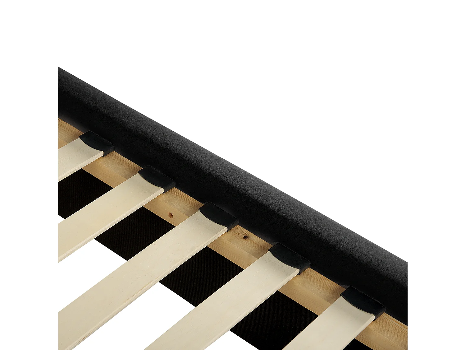 Lit avec sommier Velours AYETTE 160 x 200 cm Noir