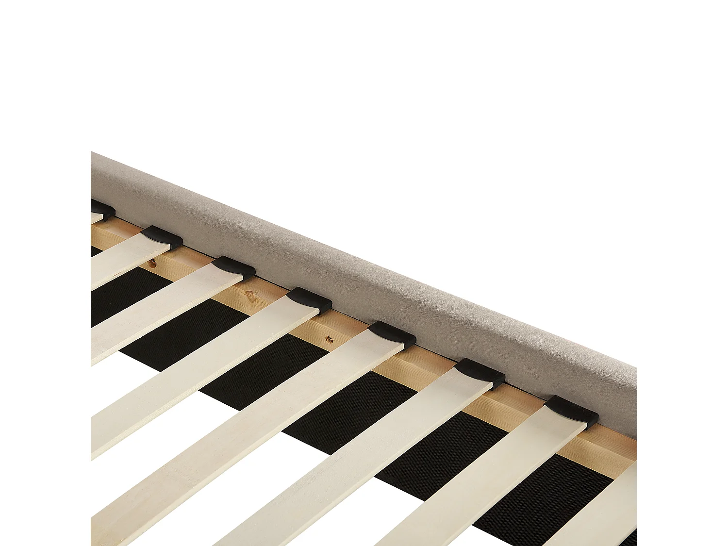 Lit avec sommier Velours AYETTE 140 x 200 cm Taupe