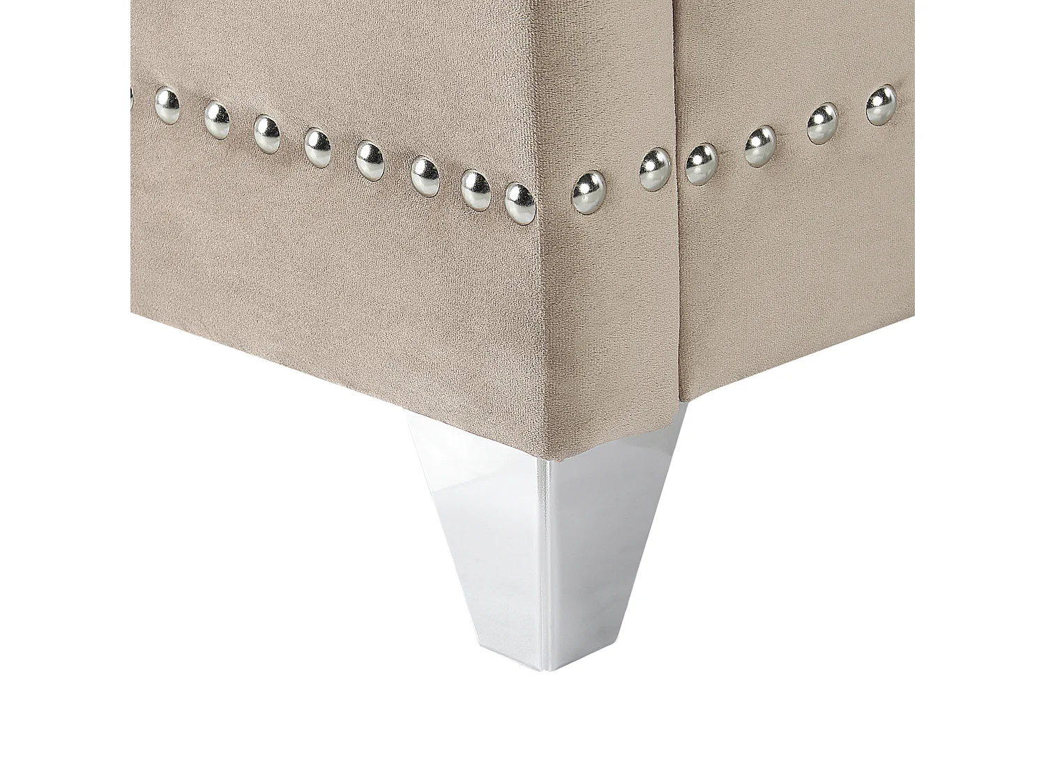 Lit avec sommier Velours AYETTE 140 x 200 cm Taupe