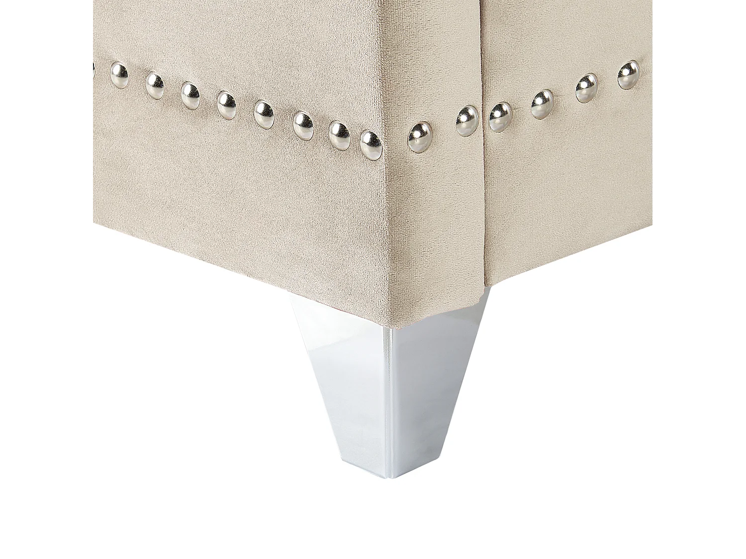 Bed Fluweel AYETTE 180 x 200 cm Beige