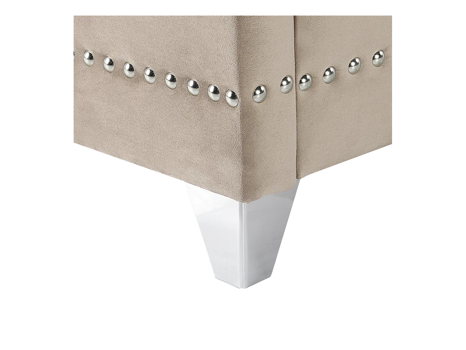 Lit avec sommier Velours AYETTE 180 x 200 cm Taupe