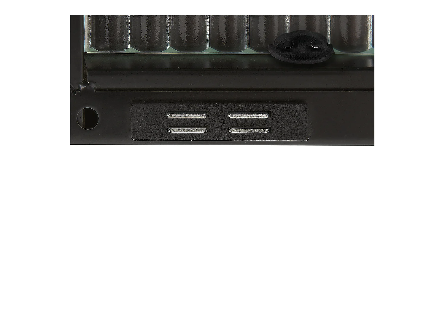 Buffet avec vitrine en verre SARRE Métal 90 cm Noir