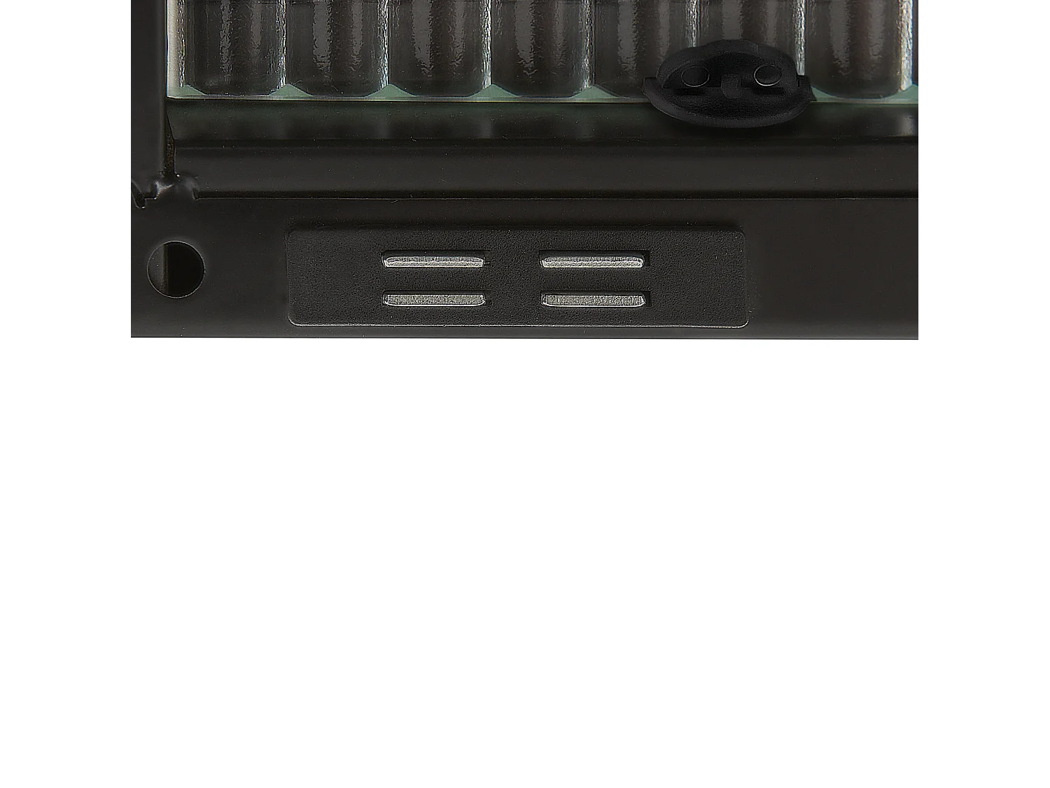 Buffet avec vitrine en verre SARRE Métal 90 cm Noir