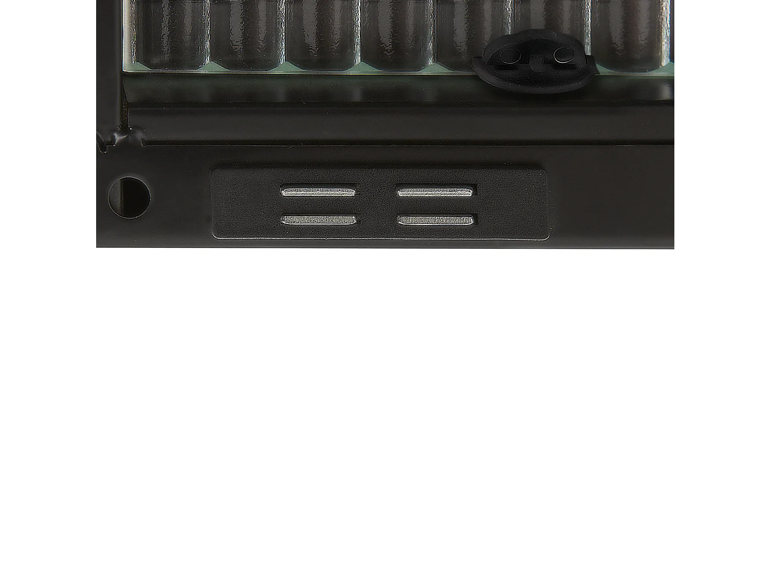 Witryna ze szklaną gablotą SARRE Metal 90 cm Czarny