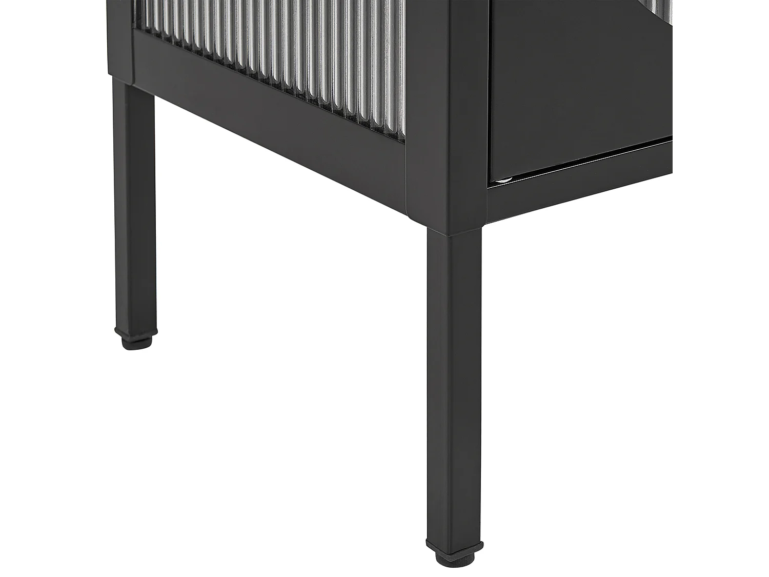 Witryna ze szklaną gablotą SARRE Metal 90 cm Czarny