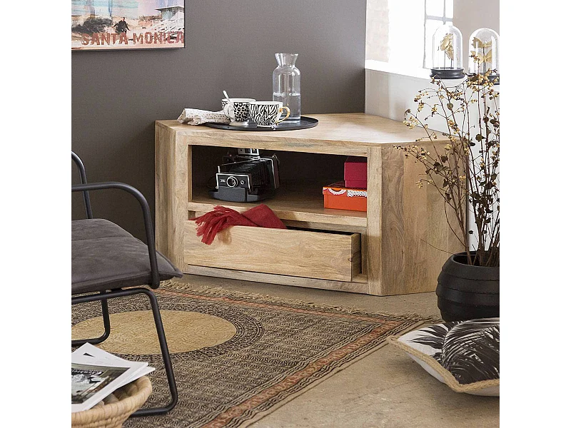 Meuble TV en bois de manguier Lyam