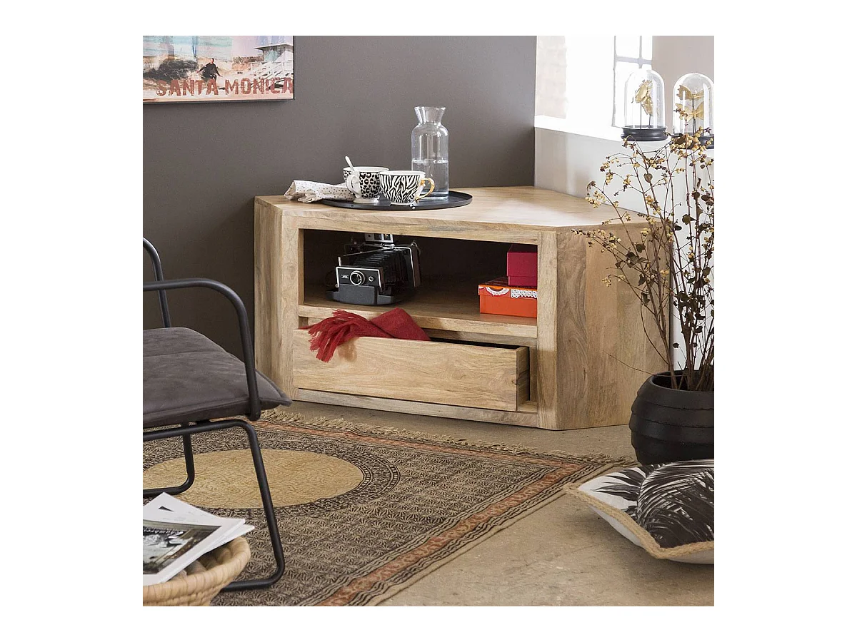 Meuble TV en bois de manguier Mykonos