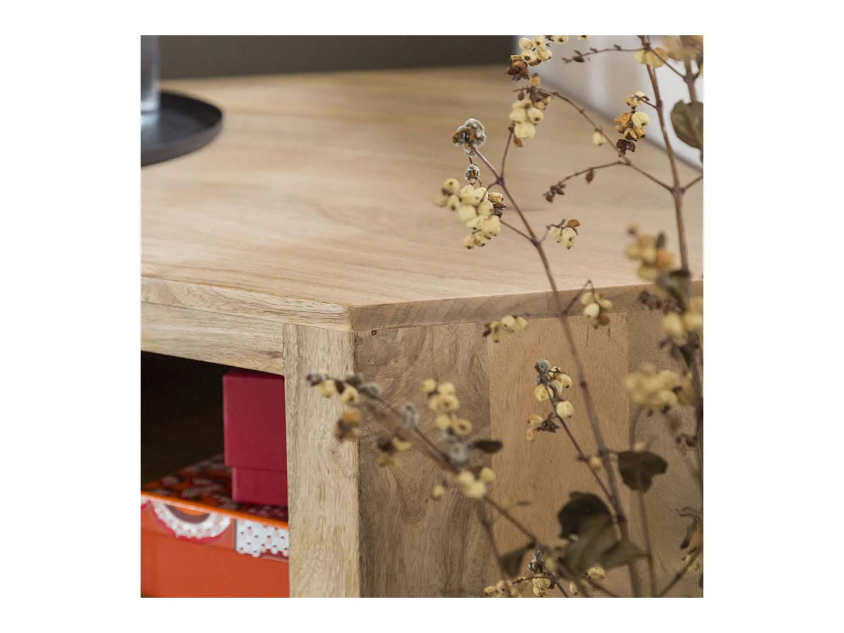 Meuble TV en bois de manguier Mykonos